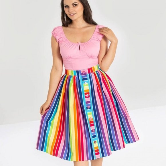 Hell Bunny Dresses & Skirts - 🌈New Over the Rainbow Skirt Sizes M L XL